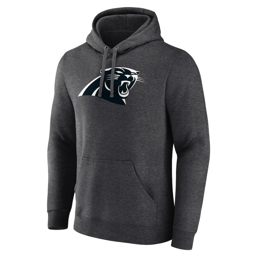 Carolina Panthers Personalized Name & Number Monochrome Pullover Hoodie Charcoal