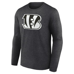 Cincinnati Bengals Personalized Name & Number Monochrome Long Sleeve T-Shirt Charcoal