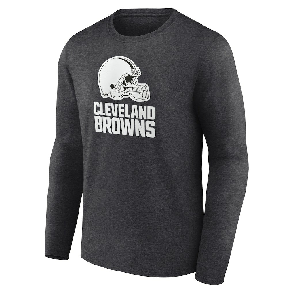 Cleveland Browns Personalized Name & Number Monochrome Long Sleeve T-Shirt Charcoal