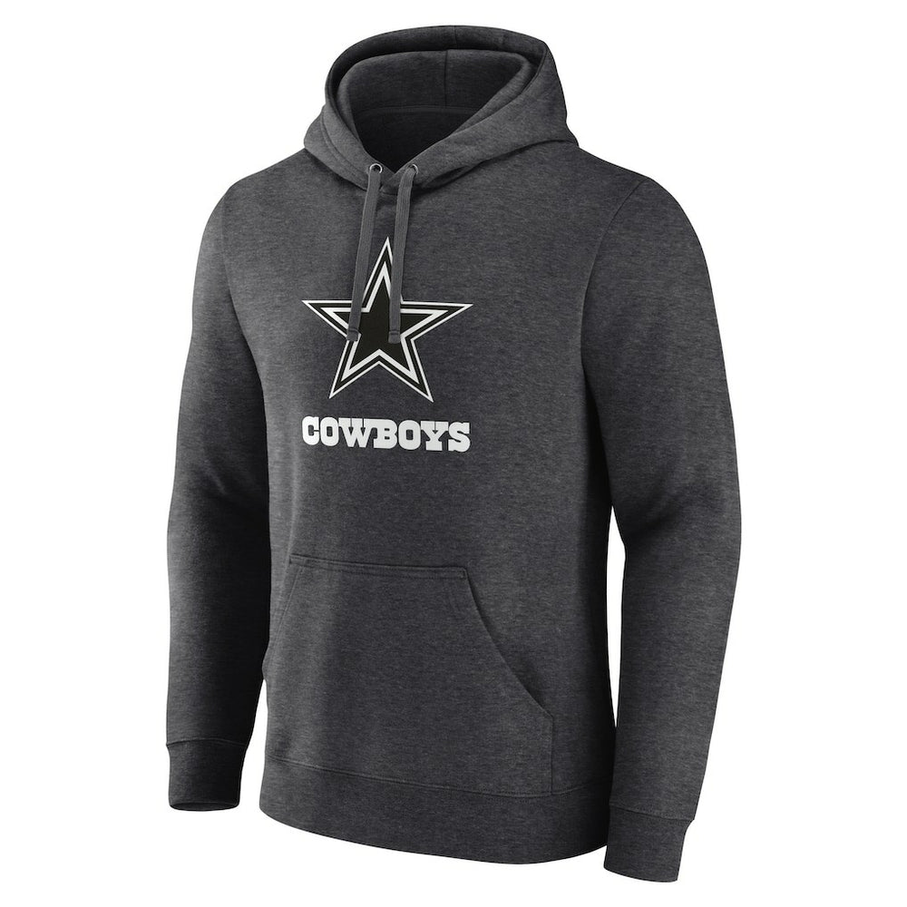 Dallas Cowboys Personalized Name & Number Monochrome Pullover Hoodie Charcoal