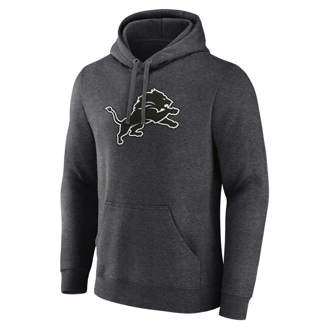 Detroit Lions Personalized Name & Number Monochrome Pullover Hoodie Charcoal
