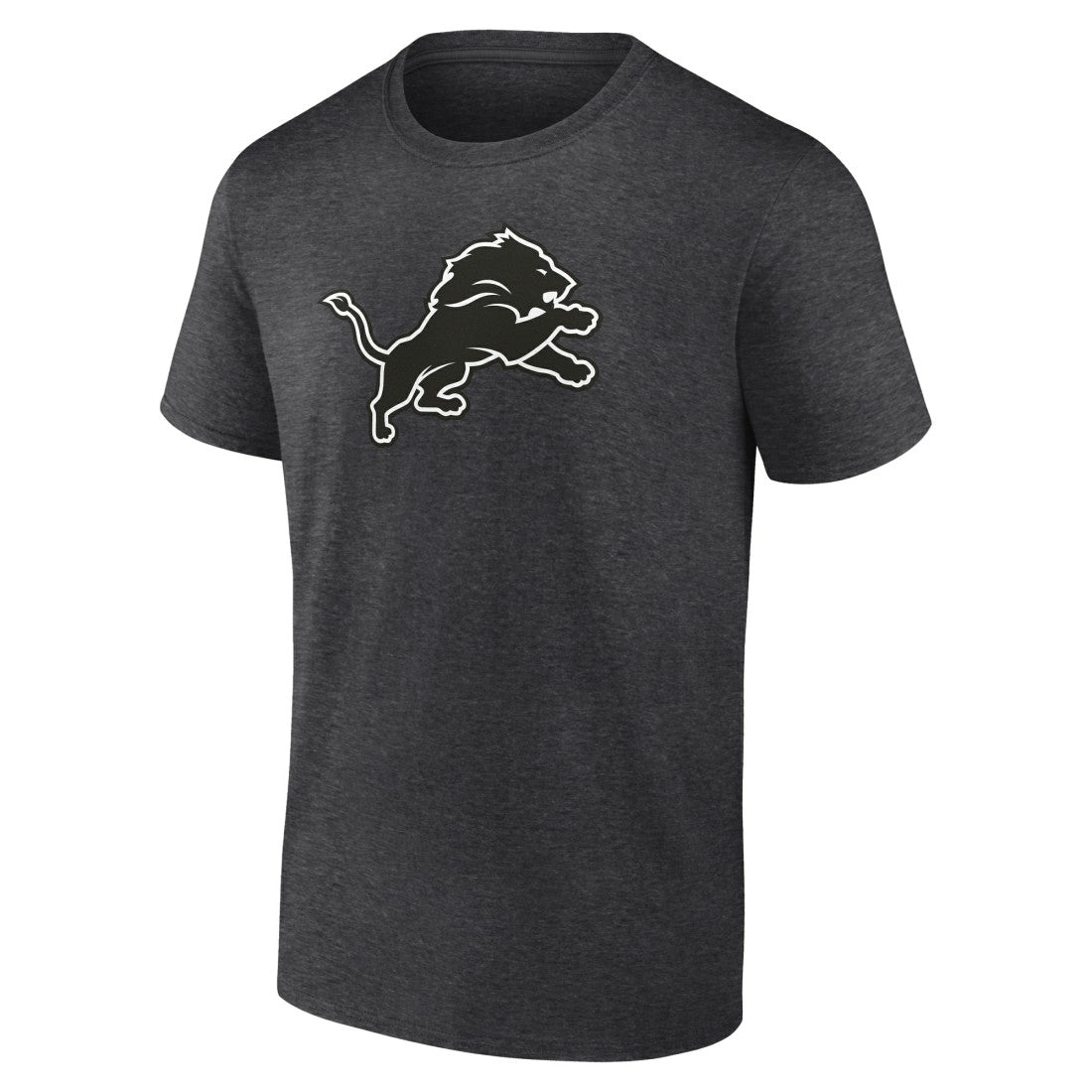 Detroit Lions Personalized Name & Number Monochrome T-Shirt Charcoal