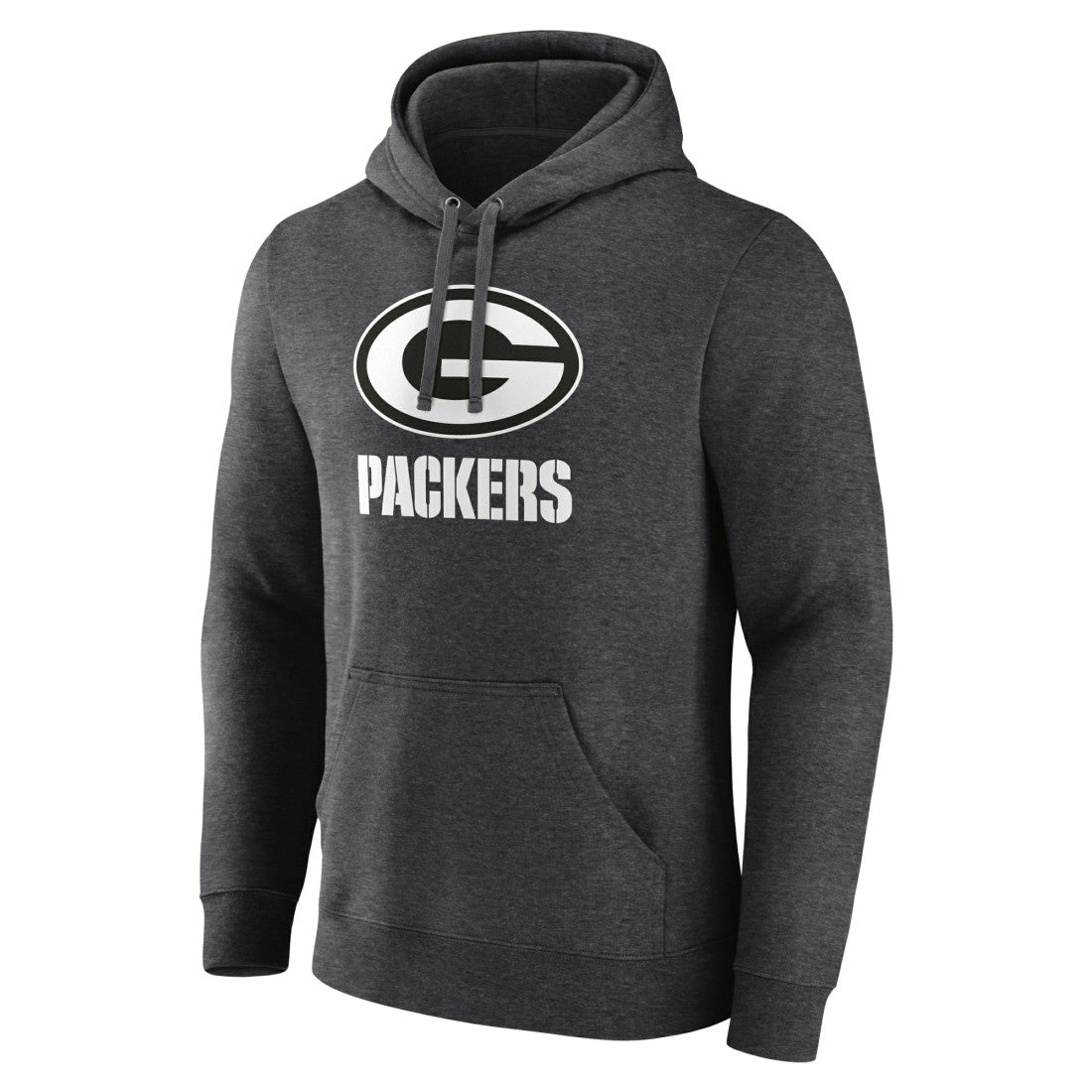 Green Bay Packers Personalized Name & Number Monochrome Pullover Hoodie Charcoal