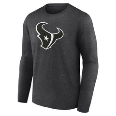 Houston Texans Personalized Name & Number Monochrome Long Sleeve T-Shirt Charcoal