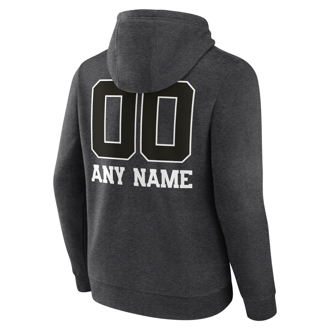 Houston Texans Personalized Name & Number Monochrome Pullover Hoodie Charcoal
