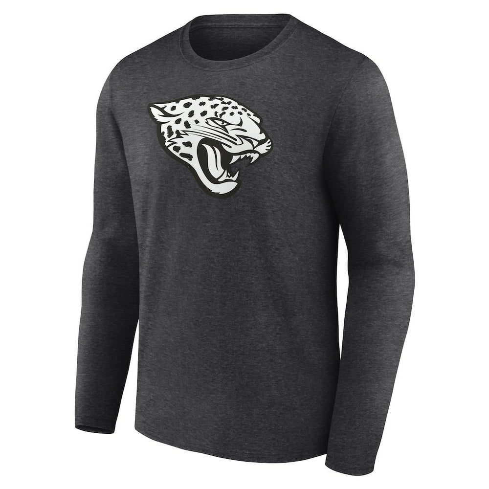 Jacksonville Jaguars Personalized Name & Number Monochrome Long Sleeve T-Shirt Charcoal