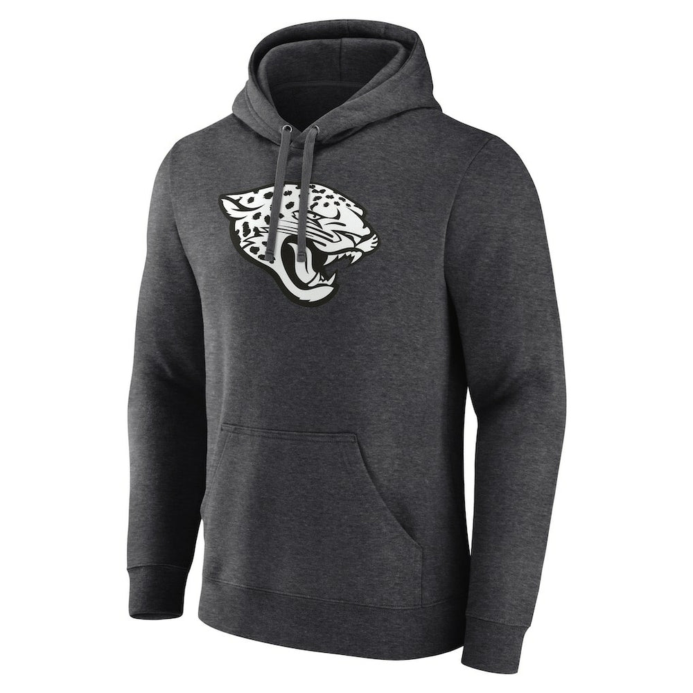 Jacksonville Jaguars Personalized Name & Number Monochrome Pullover Hoodie Charcoal