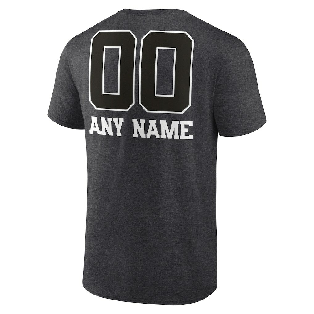 Jacksonville Jaguars Personalized Name & Number Monochrome T-Shirt Charcoal