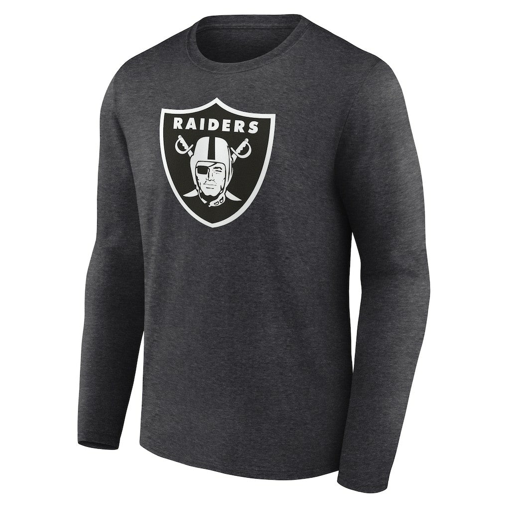 Las Vegas Raiders Personalized Name & Number Monochrome Long Sleeve T-Shirt Charcoal
