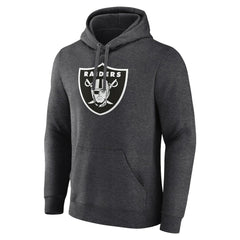 Las Vegas Raiders Personalized Name & Number Monochrome Pullover Hoodie Charcoal