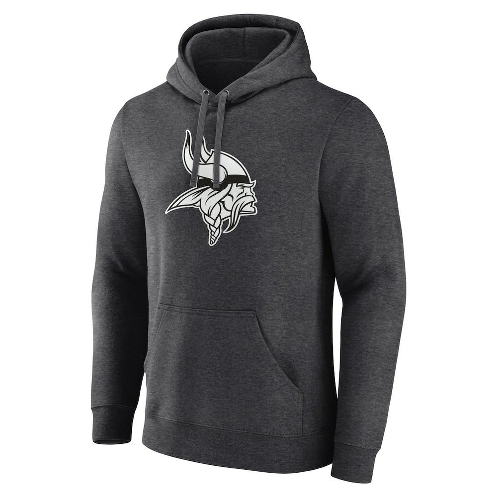 Minnesota Vikings Personalized Name & Number Monochrome Pullover Hoodie Charcoal