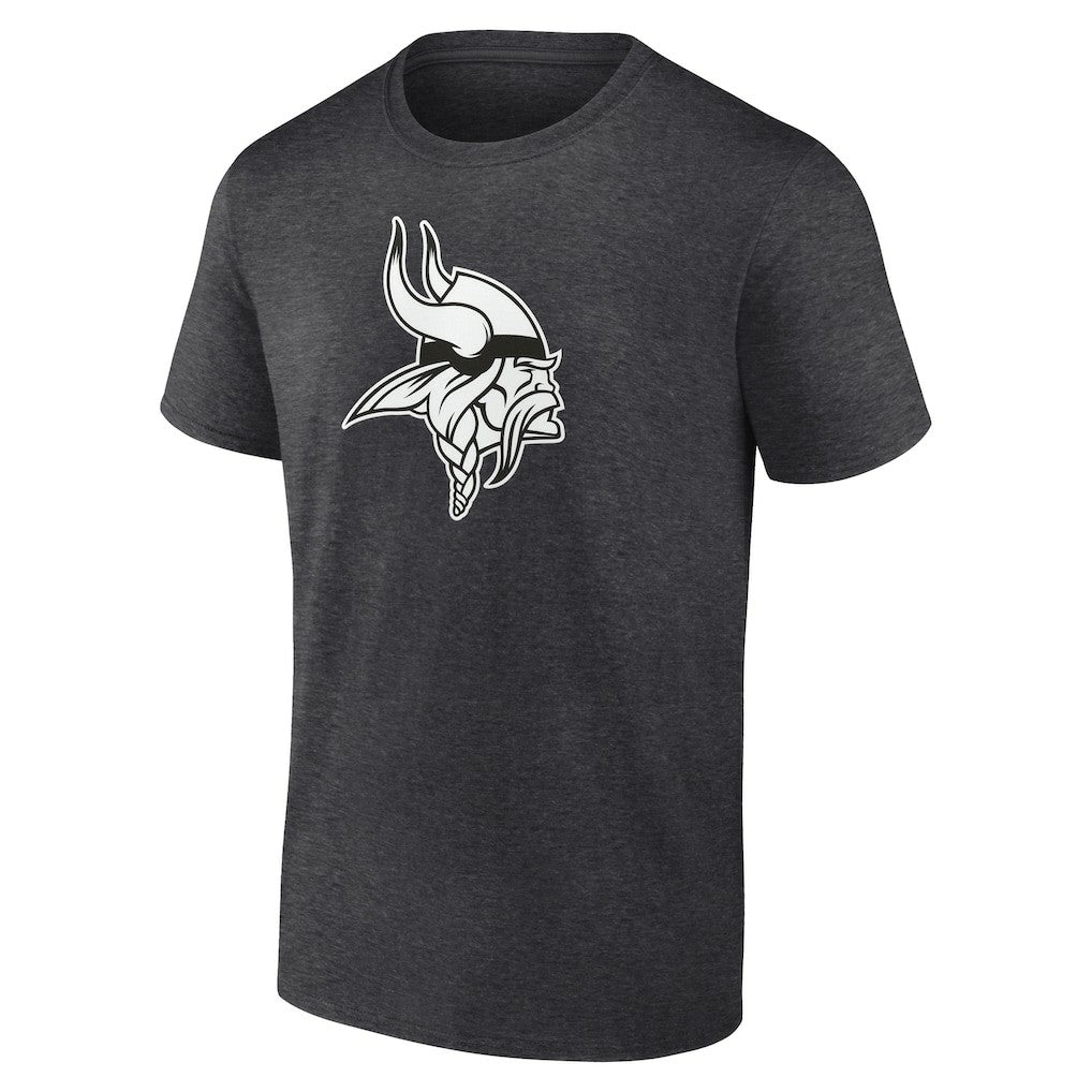 Minnesota Vikings Personalized Name & Number Monochrome T-Shirt Charcoal