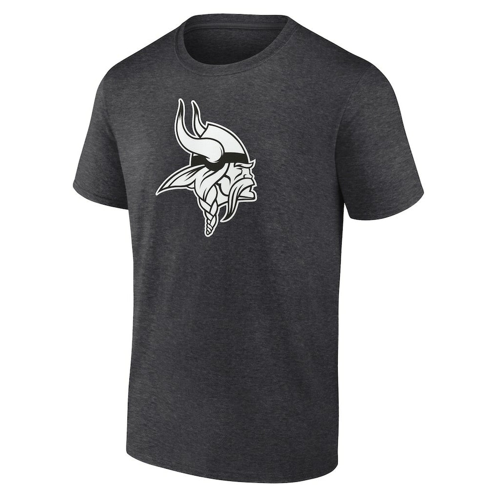 Minnesota Vikings Personalized Name & Number Monochrome T-Shirt Charcoal
