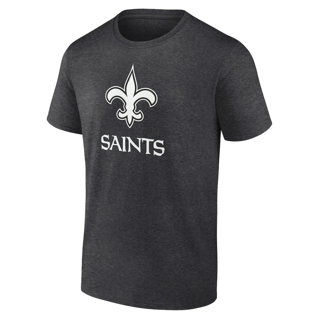 New Orleans Saints Personalized Name & Number Monochrome T-Shirt Charcoal