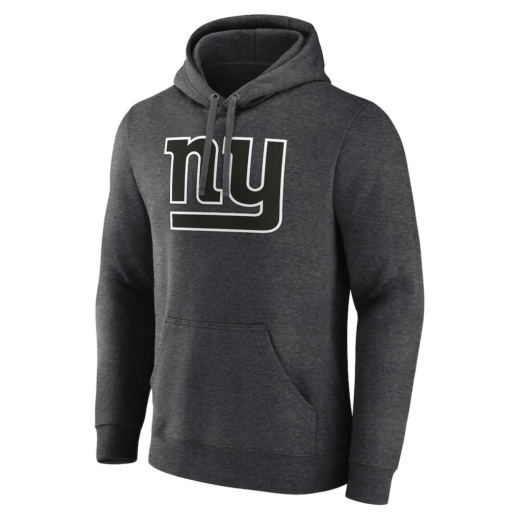 New York Giants Personalized Name & Number Monochrome Pullover Hoodie Charcoal