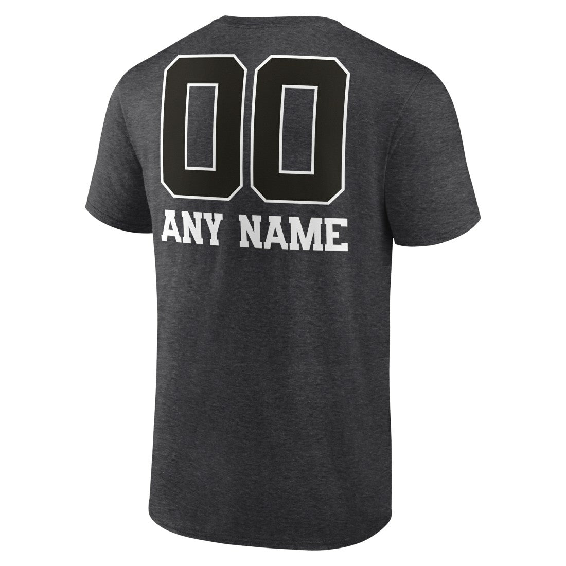 New York Giants Personalized Name & Number Monochrome T-Shirt Charcoal
