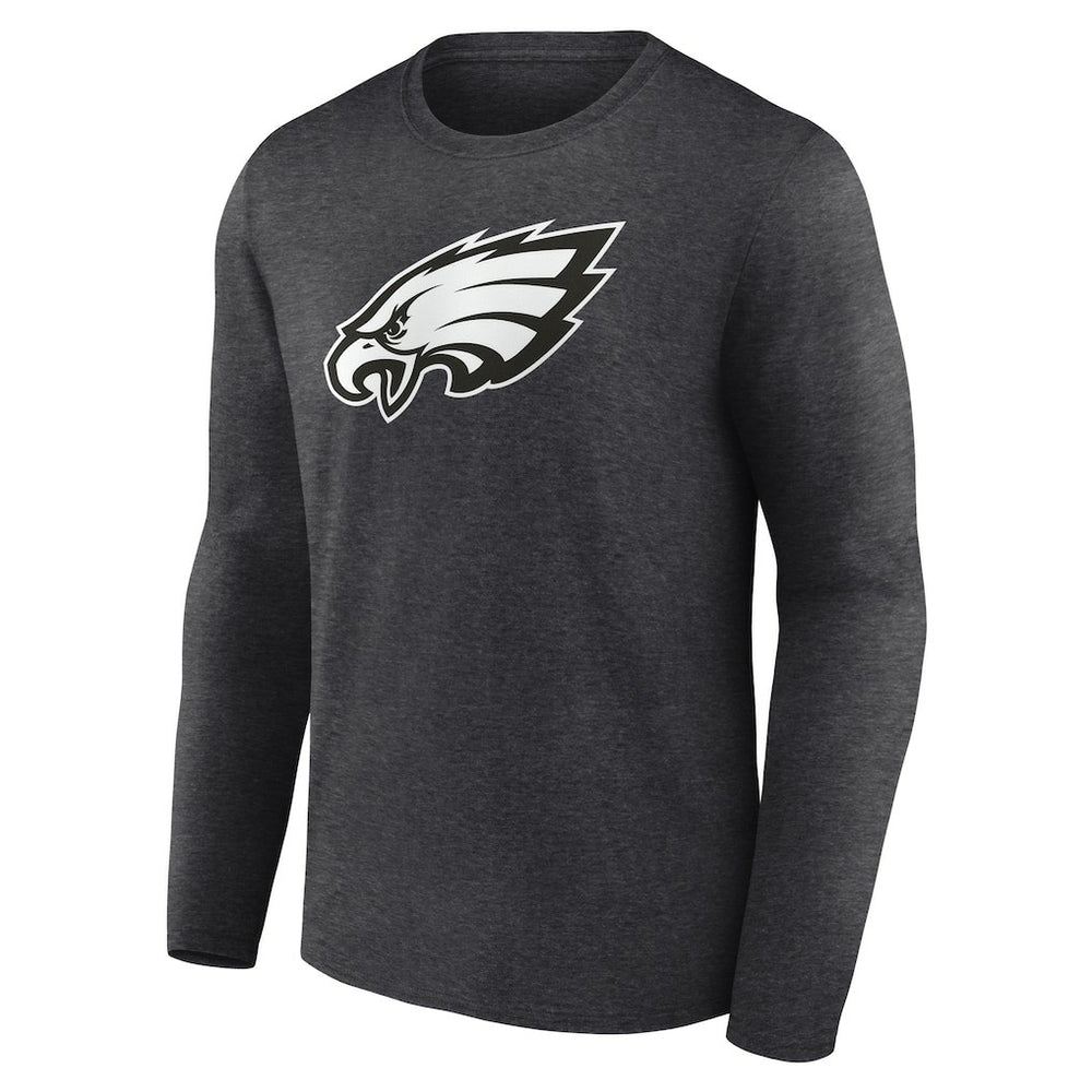 Philadelphia Eagles Personalized Name & Number Monochrome Long Sleeve T-Shirt Charcoal
