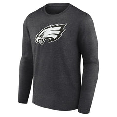 Philadelphia Eagles Personalized Name & Number Monochrome Long Sleeve T-Shirt Charcoal