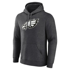 Philadelphia Eagles Personalized Name & Number Monochrome Pullover Hoodie Charcoal