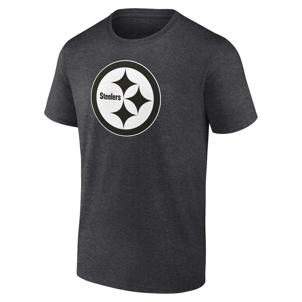 Pittsburgh Steelers Personalized Name & Number Monochrome T-Shirt Charcoal