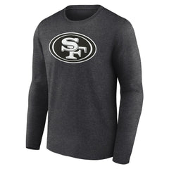 San Francisco 49ers Personalized Name & Number Monochrome Long Sleeve T-Shirt Charcoal