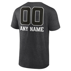 Seattle Seahawks Personalized Name & Number Monochrome T-Shirt Charcoal