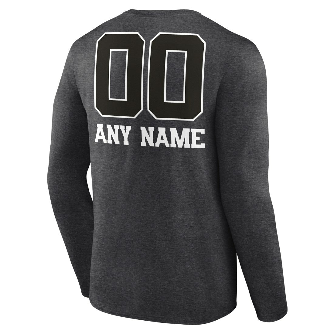 Tampa Bay Buccaneers Personalized Name & Number Monochrome Long Sleeve T-Shirt Charcoal