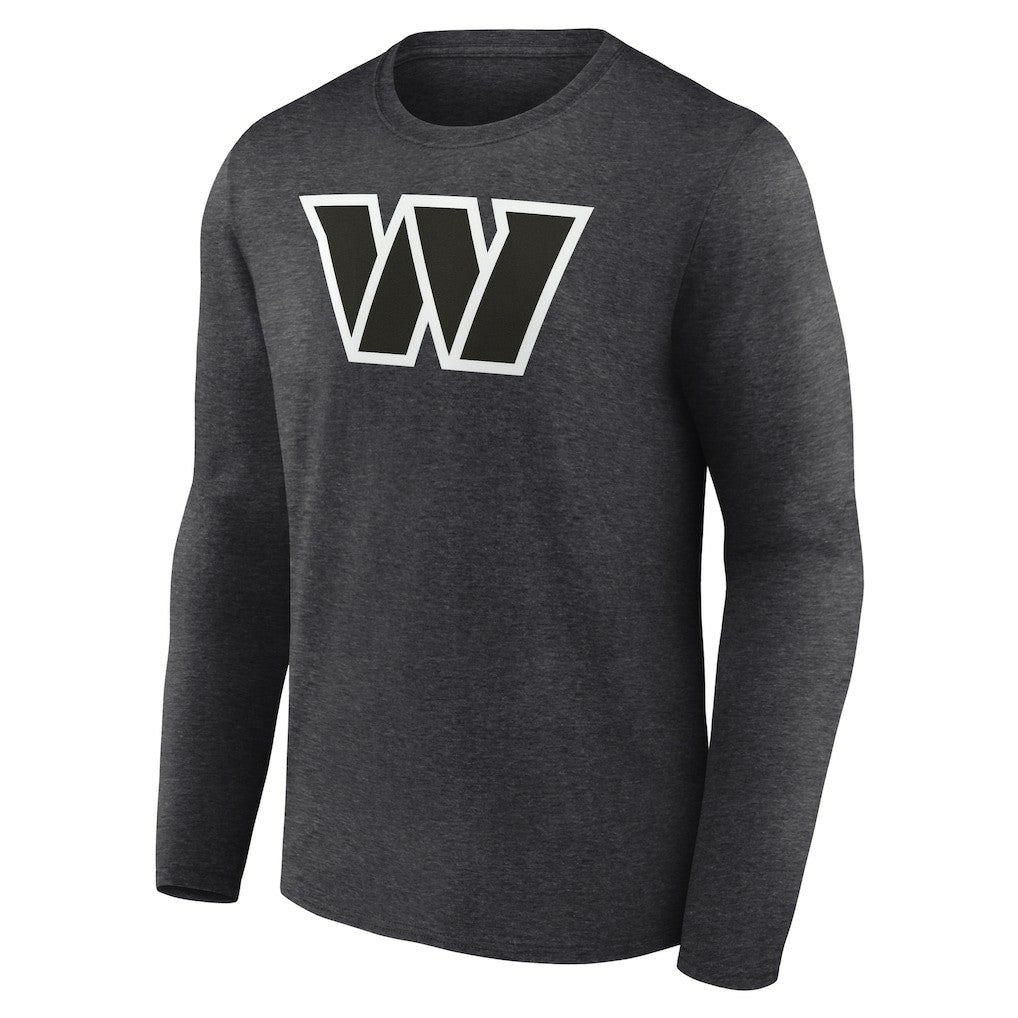 Washington Commanders Personalized Name & Number Monochrome Long Sleeve T-Shirt Charcoal