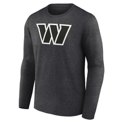 Washington Commanders Personalized Name & Number Monochrome Long Sleeve T-Shirt Charcoal