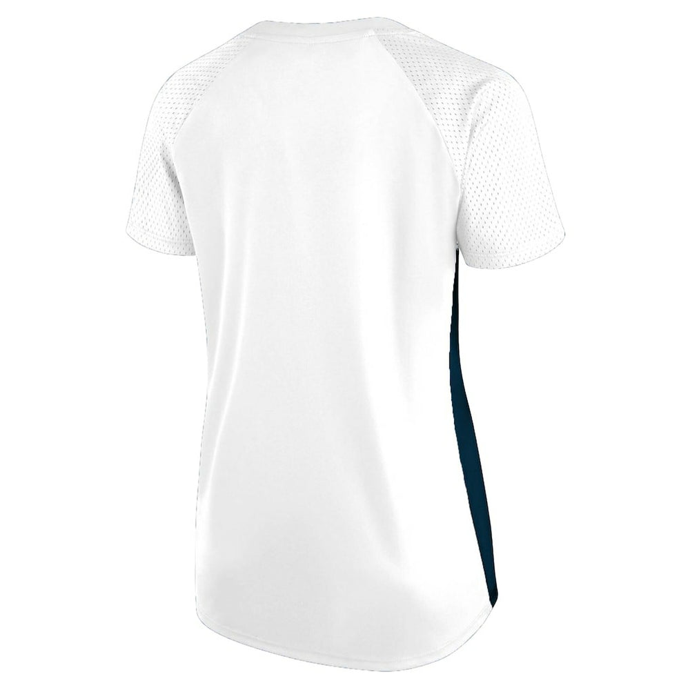 Dallas Cowboys Women's Plus Size Glitter Lace-Up V- Neck T-Shirt White
