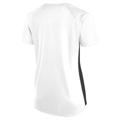 Las Vegas Raiders Women's Plus Size Glitter Lace-Up V- Neck T-Shirt White
