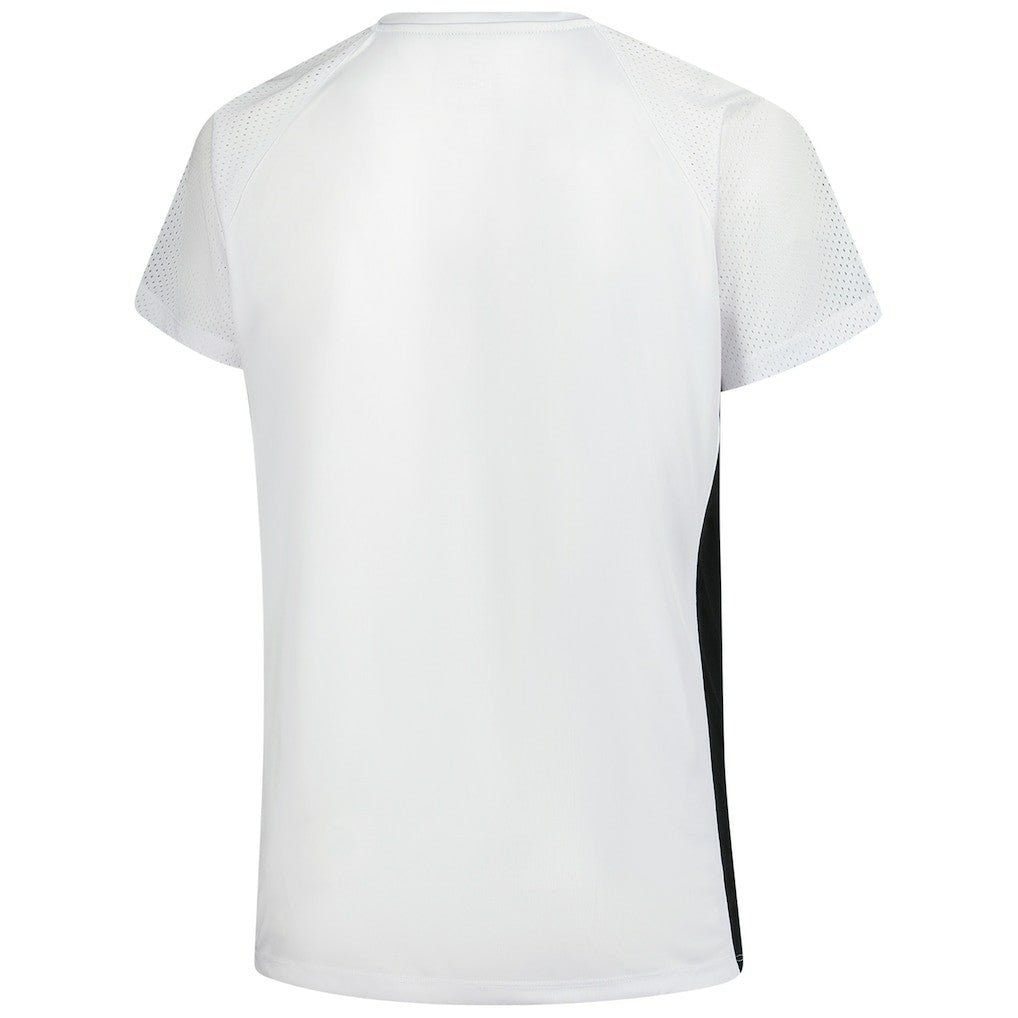 Cincinnati Bengals Women's Plus Size Glitter Lace-Up V- Neck T-Shirt White