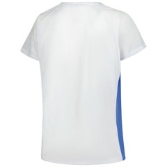 Detroit Lions Women's Plus Size Glitter Lace-Up V- Neck T-Shirt White