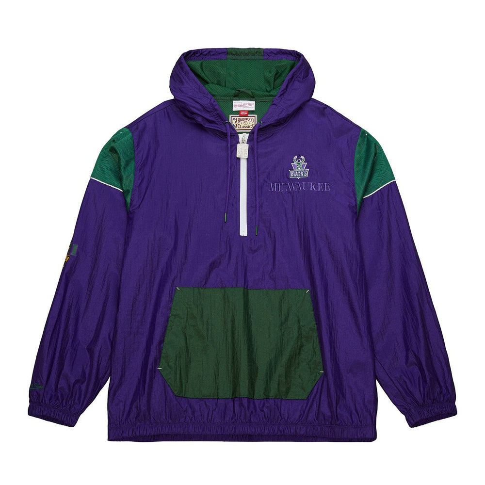 Milwaukee Bucks Unisex Hardwood Classics Team OG 3.0 Anorak Half-Zip Windbreaker Jacket Purple