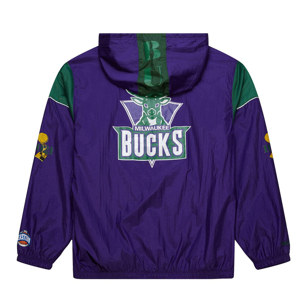 Milwaukee Bucks Unisex Hardwood Classics Team OG 3.0 Anorak Half-Zip Windbreaker Jacket Purple