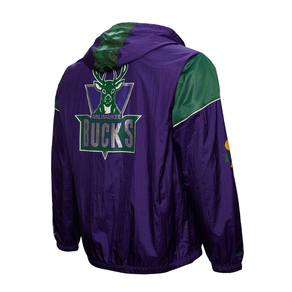 Milwaukee Bucks Unisex Hardwood Classics Team OG 3.0 Anorak Half-Zip Windbreaker Jacket Purple
