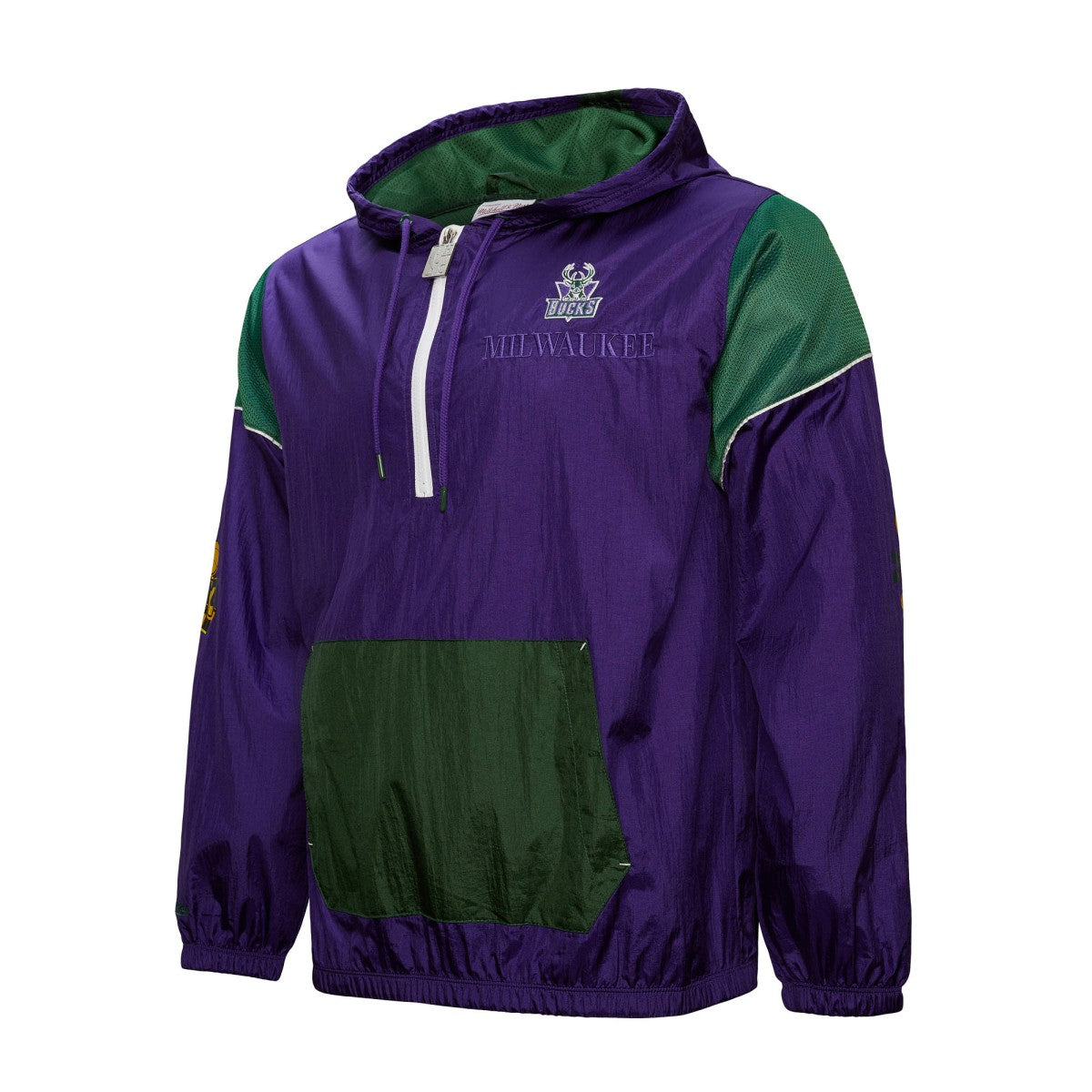 Milwaukee Bucks Unisex Hardwood Classics Team OG 3.0 Anorak Half-Zip Windbreaker Jacket Purple