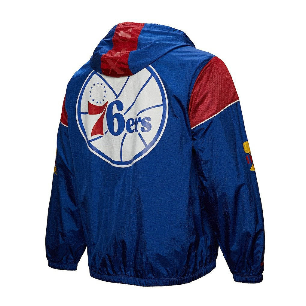 Philadelphia 76ers Unisex Hardwood Classics Team OG 3.0 Anorak Half-Zip Windbreaker Jacket Royal