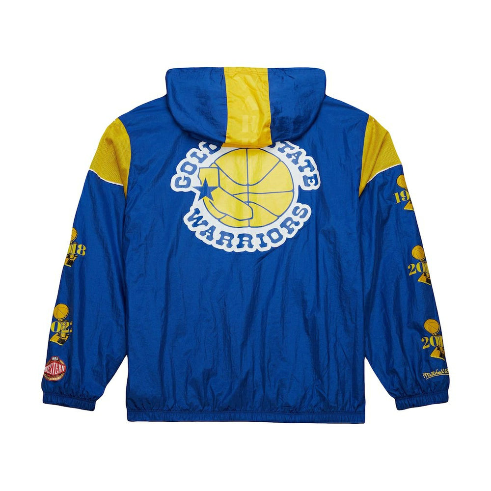 Golden State Warriors Unisex Hardwood Classics Team OG 3.0 Anorak Half-Zip Windbreaker Jacket Royal