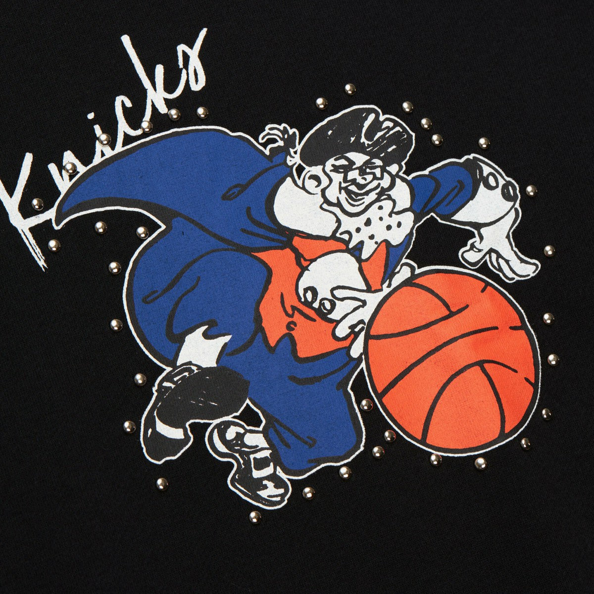 New York Knicks Women's Hardwood Classics Home Team Pullover Sweatshirt Black