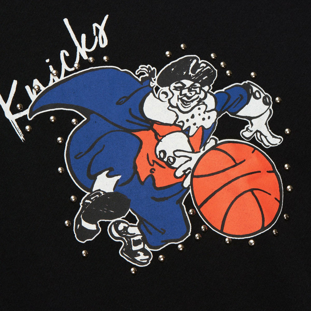 New York Knicks Women's Hardwood Classics Home Team Pullover Sweatshirt Black