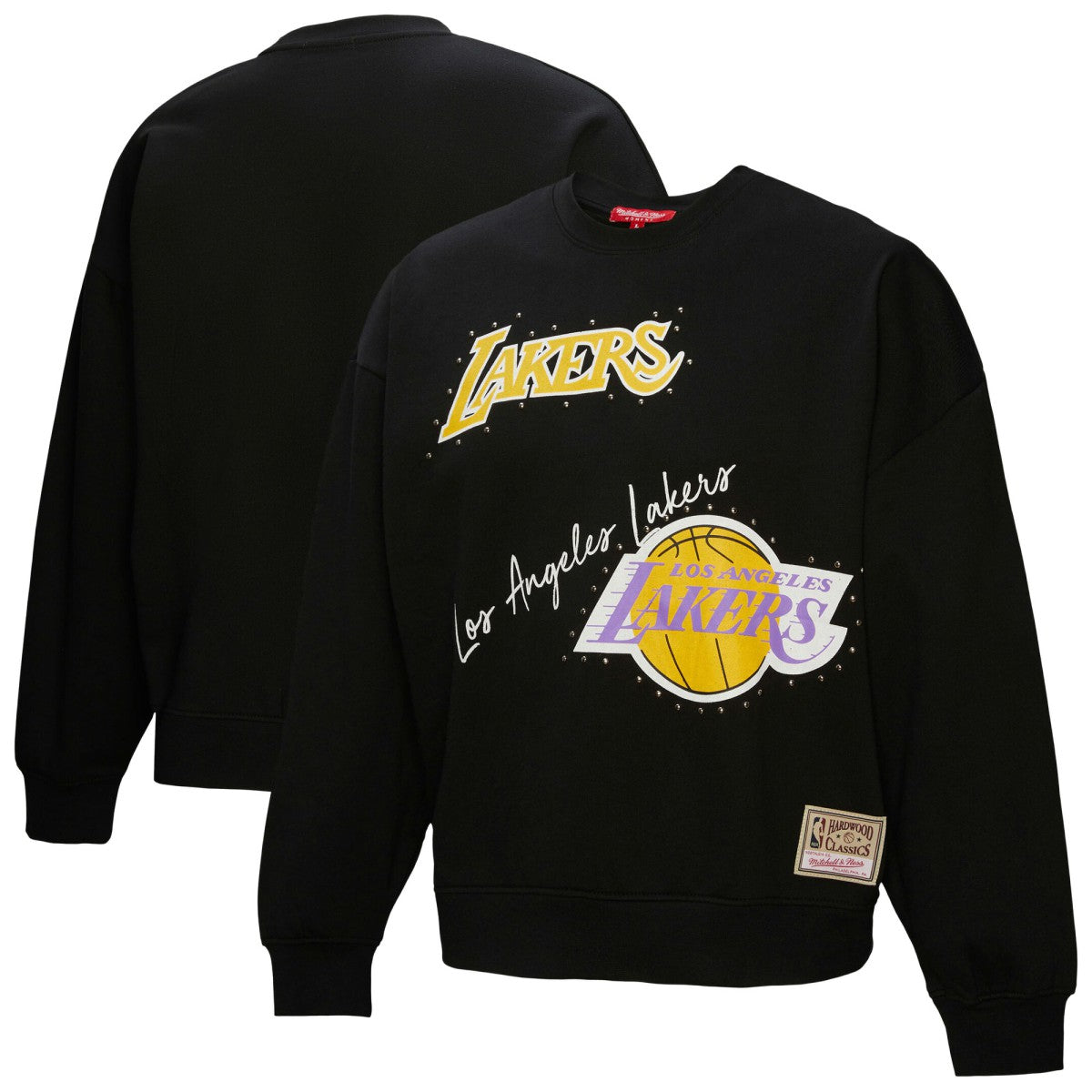Los Angeles Lakers Women's Hardwood Classics Home Team Pullover Sweatshirt Black
