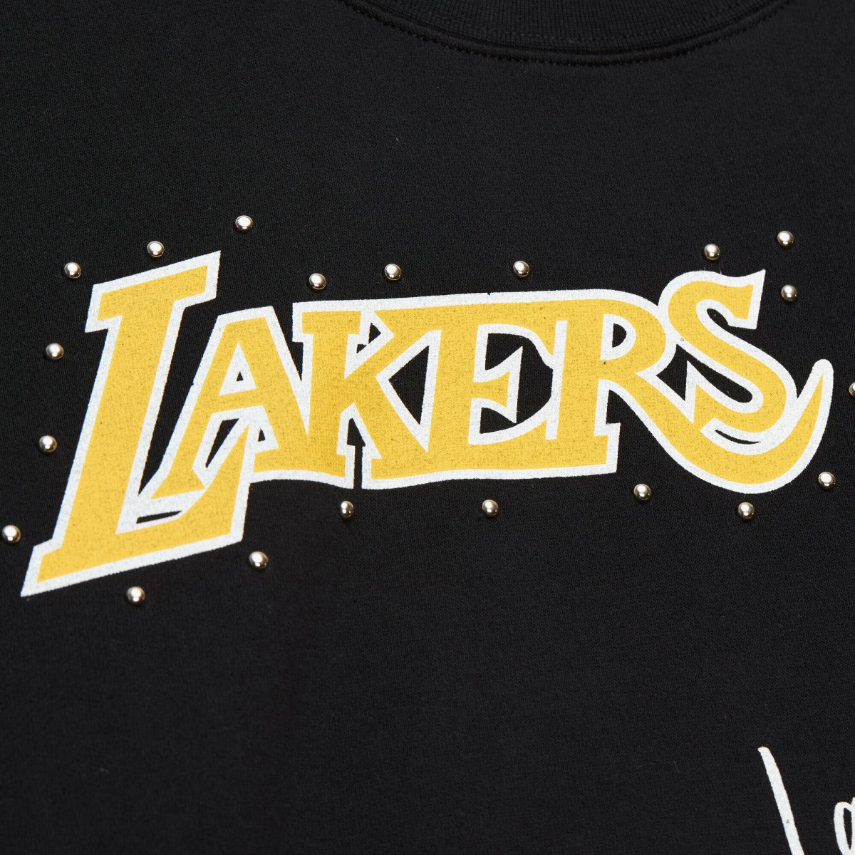Los Angeles Lakers Women's Hardwood Classics Home Team Pullover Sweatshirt Black