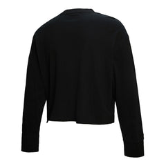 Philadelphia 76ers Women's Hardwood Classics Studded Boxy Cropped Long Sleeve T-Shirt Black