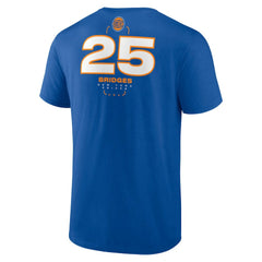 Mikal Bridges New York Knicks Behind The Back Name & Number T-Shirt - Blue
