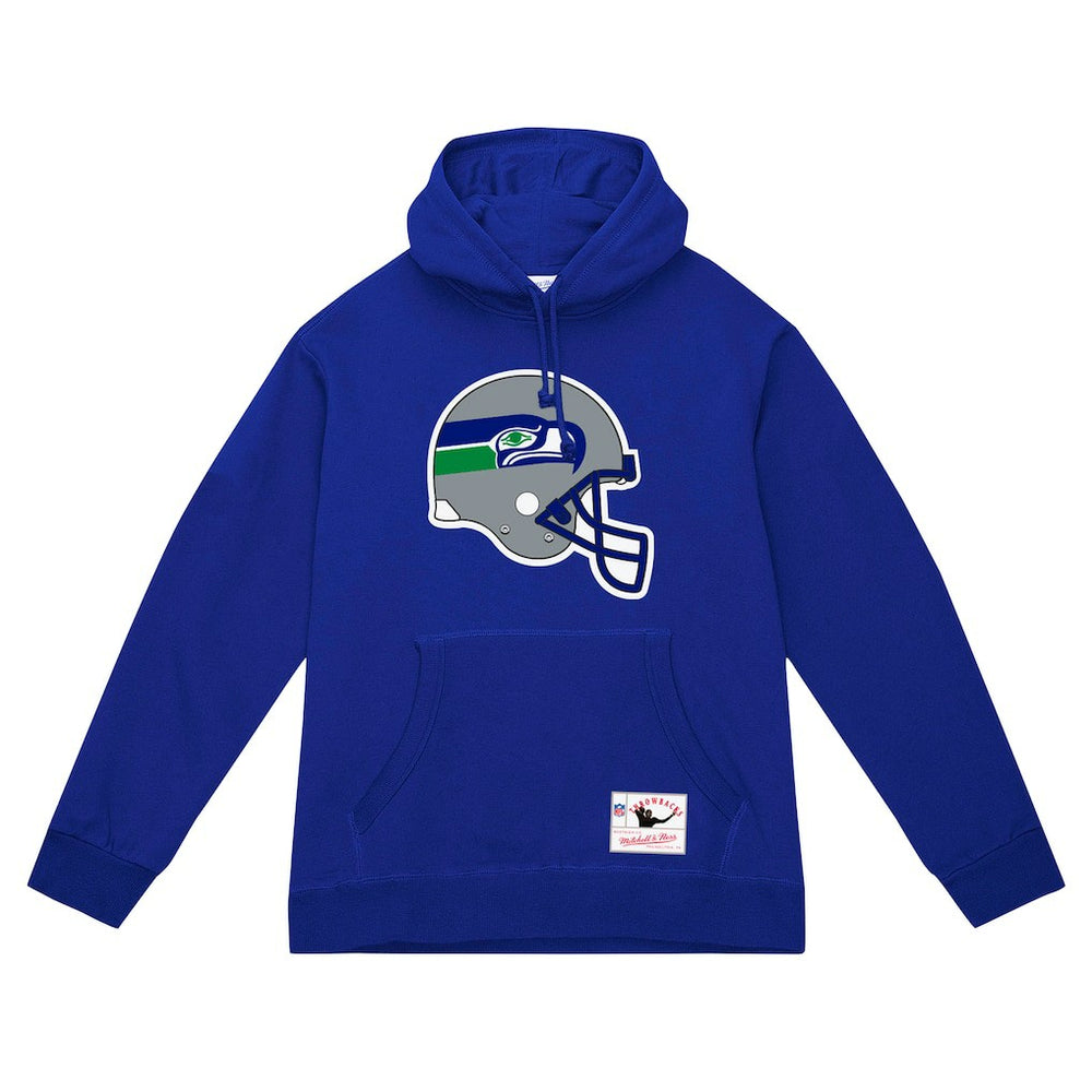Seattle Seahawks Helmet Logo Vintage Pullover Hoodie College Navy