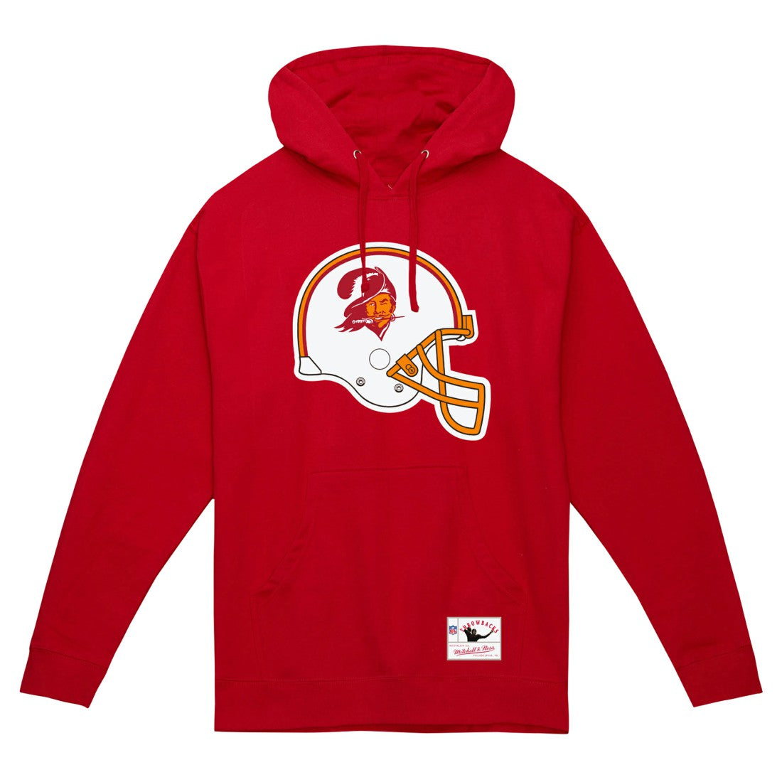 Tampa Bay Buccaneers Helmet Logo Vintage Pullover Hoodie Red