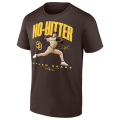 Dylan Cease San Diego Padres No-Hitter T-Shirt - Brown T-shirts