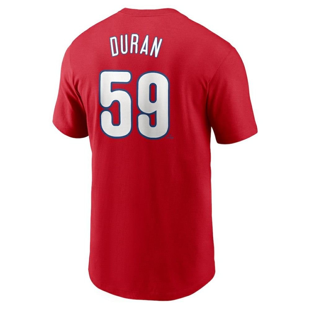 Jhoan Duran Philadelphia Phillies Nike Fuse Name & Number T-Shirt - Red T-shirts