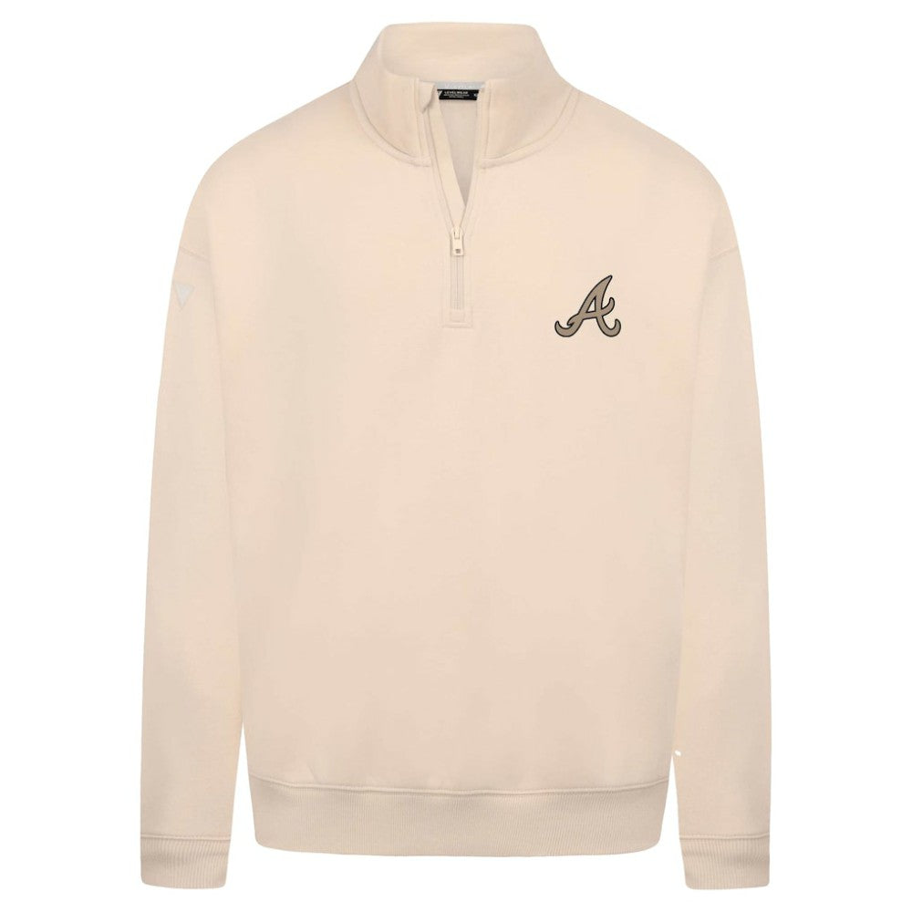 Atlanta Braves Levelwear Murray Quarter-Zip Sweatshirt - Khaki Sweatshirts